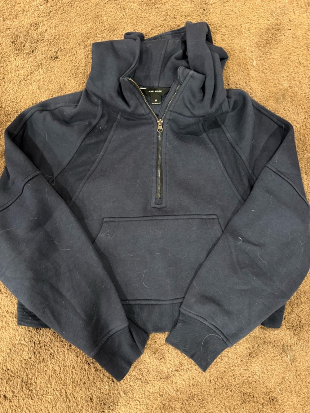 Women's Half-Zip Hoodie Sweatshirt - Navy
